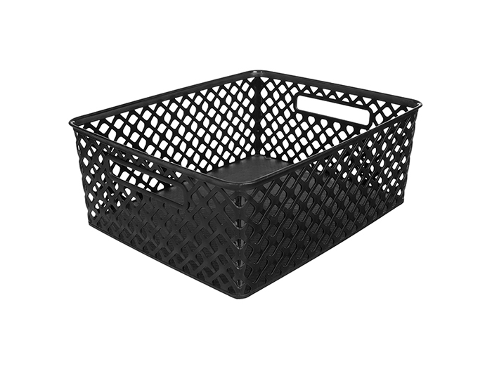 folk-black-perforated-storage-basket-11l-35-5cm-x-29cm