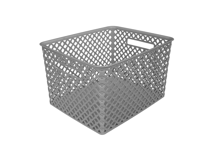 folk-grey-perforated-storage-basket-37-cm