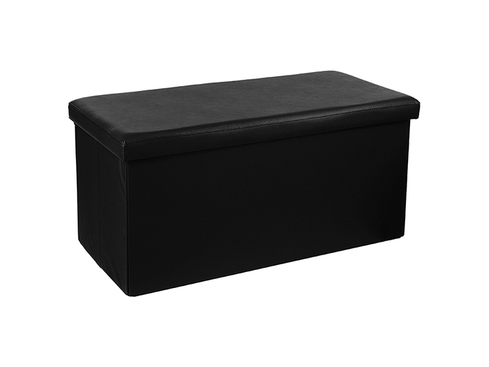 atmosphera-foldable-ottoman-pouf-black-colour-76-cm-x-37-5-cm-x-37-5-cm