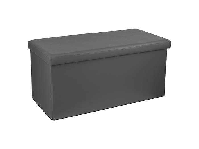 mdf-and-foam-foldable-ottoman-pouf-grey-76cm-x-37-5cm-x-37-5cm