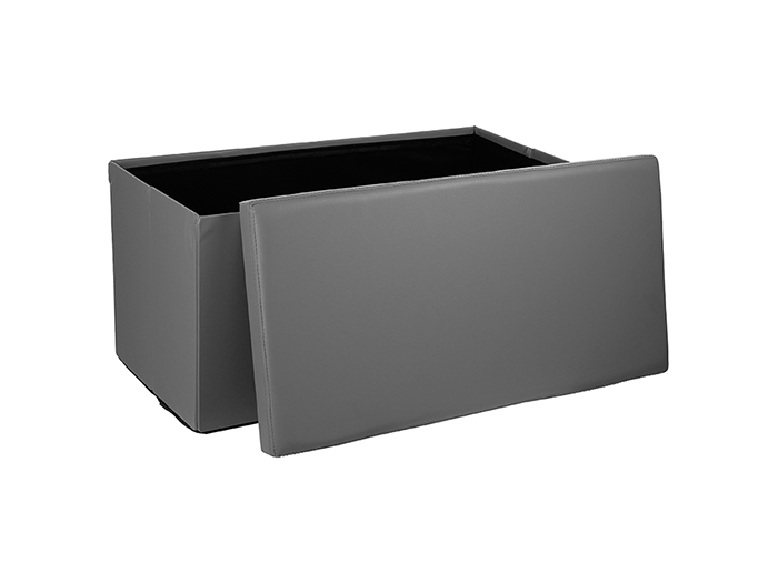 mdf-and-foam-foldable-ottoman-pouf-grey-76cm-x-37-5cm-x-37-5cm