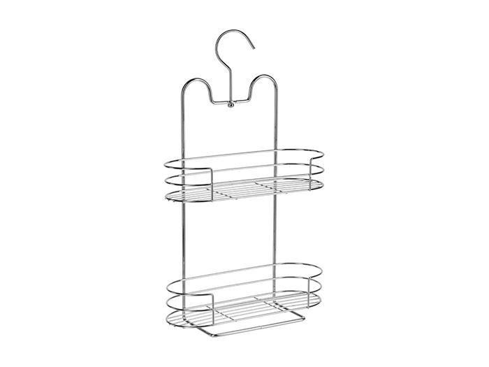 shower-caddy-with-2-tiers-chrome-25cm-x-9-6cm-x-41-5cm