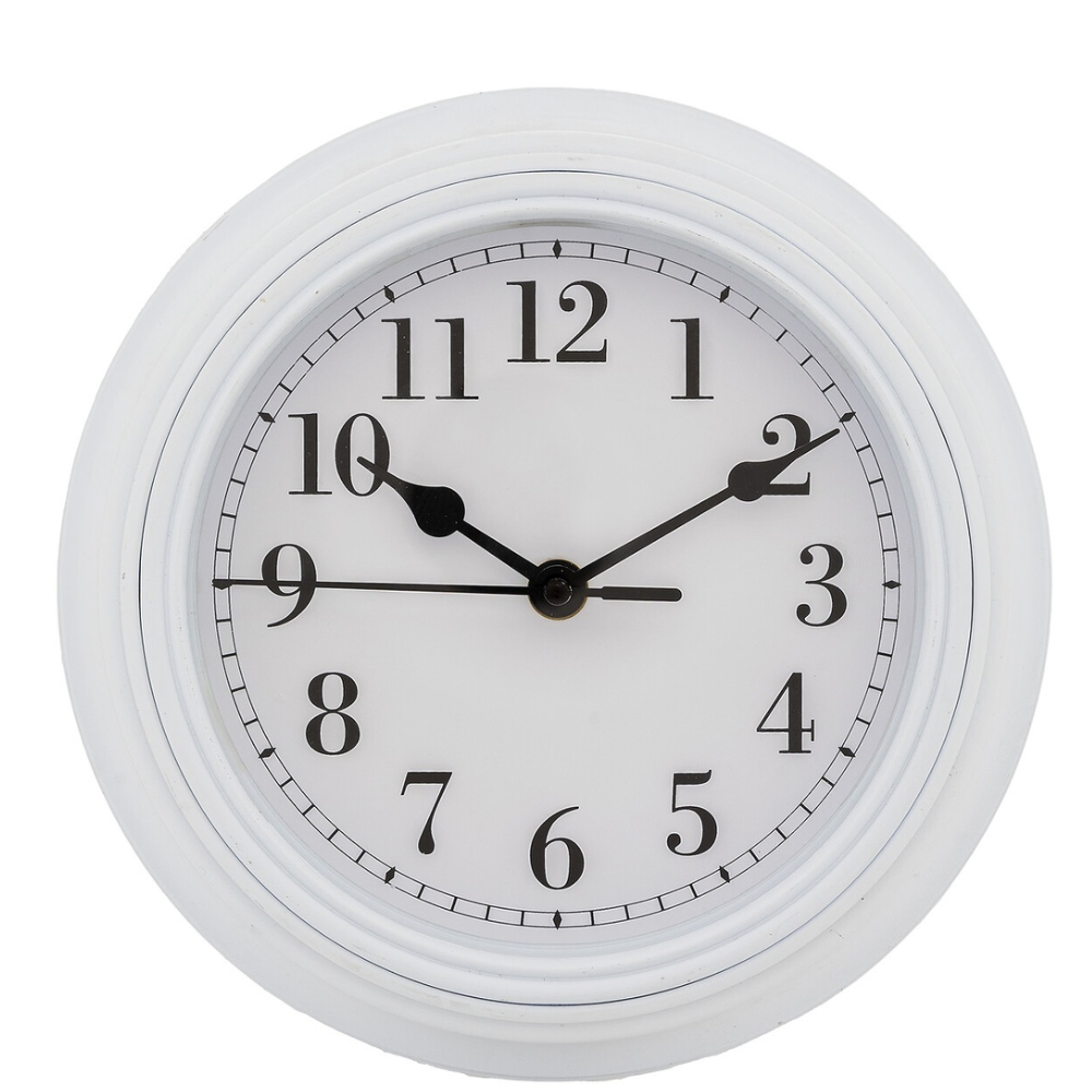 atmosphera-vintage-style-round-wall-clock-22cm-2-assorted-colours