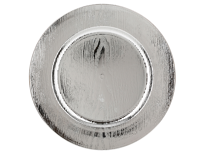 atmosphera-plastic-round-decorative-plate-silver-33cm