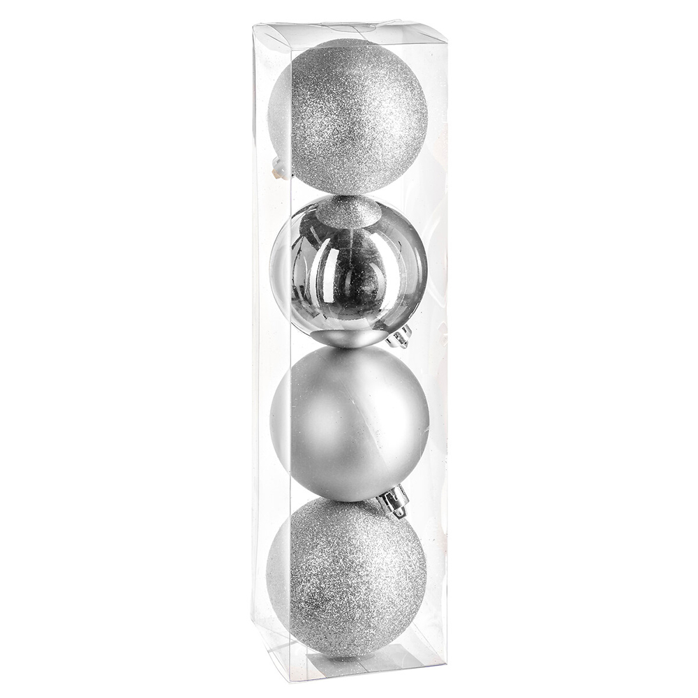 atmosphera-christmas-bauble-set-of-4-pieces-8cm-silver