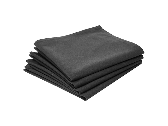 atmosphera-dark-grey-cotton-napkins-set-of-4-pieces-40cm-x-40cm