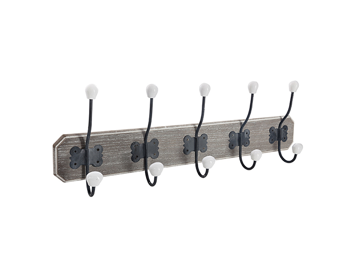 mdf-wall-hanger-with-5-hooks-2-assorted-colours-60cm-x-8-5cm-x-20cm