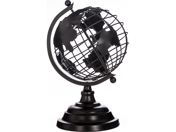 black-metal-globe-ornament-28-cm