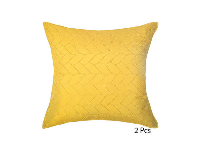 atmosphera-braid-bed-cover-with-2-pillowcases-ochre-yellow-240cm-x-260cm