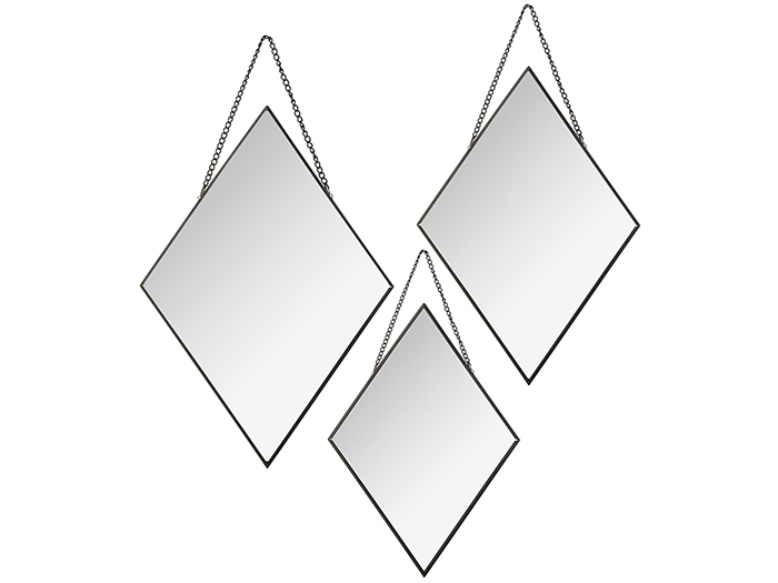 diamond-shaped-mirror-set-of-3-in-black