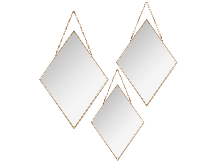 diamond-shaped-mirror-set-of-3-in-gold