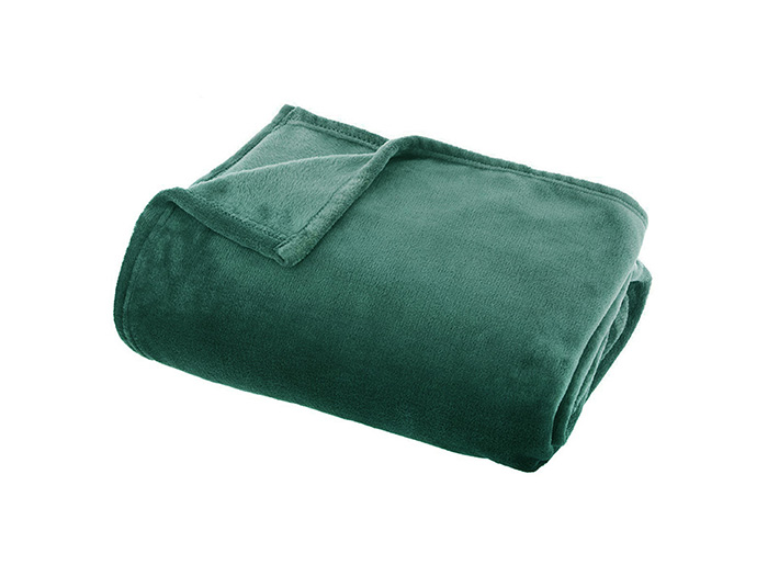 atmosphera-polyester-flannel-blanket-in-deep-emerald-green-130cm-x-180cm