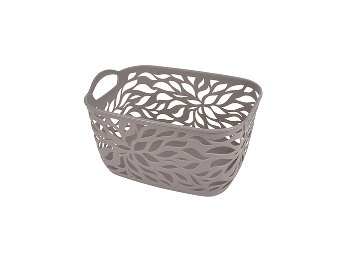 leaf-design-perforated-laundry-basket-7-5l-taupe-29cm-x-22-5cm-x-16cm