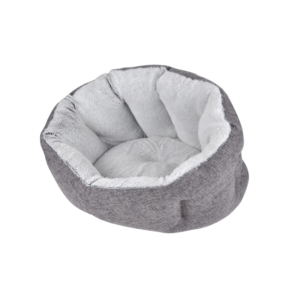 polyester-round-dog-bed-cushion-50x38cm-dark-grey