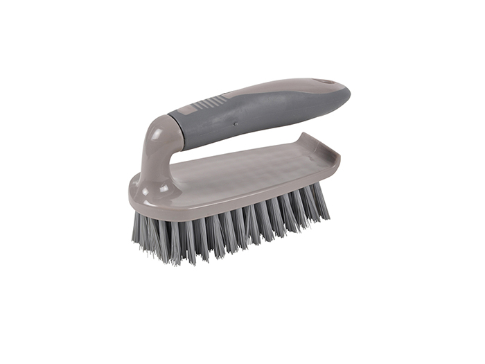 bicolour-plastic-scrubbing-brush-with-rubber-handle-taupe-15cm