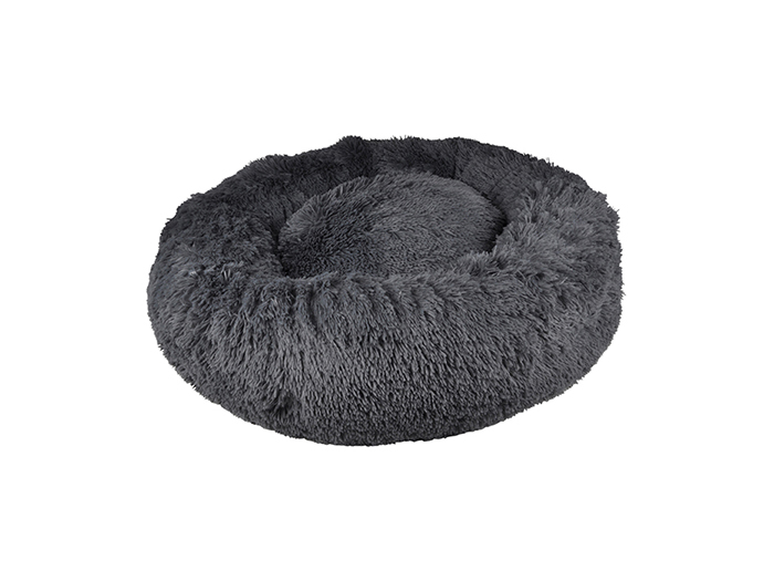 fluffy-polyester-round-pet-cushion-dark-grey-95cm-x-22cm