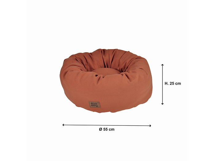 pet-polyester-round-cushion-bed-orange-55cm-x-25cm