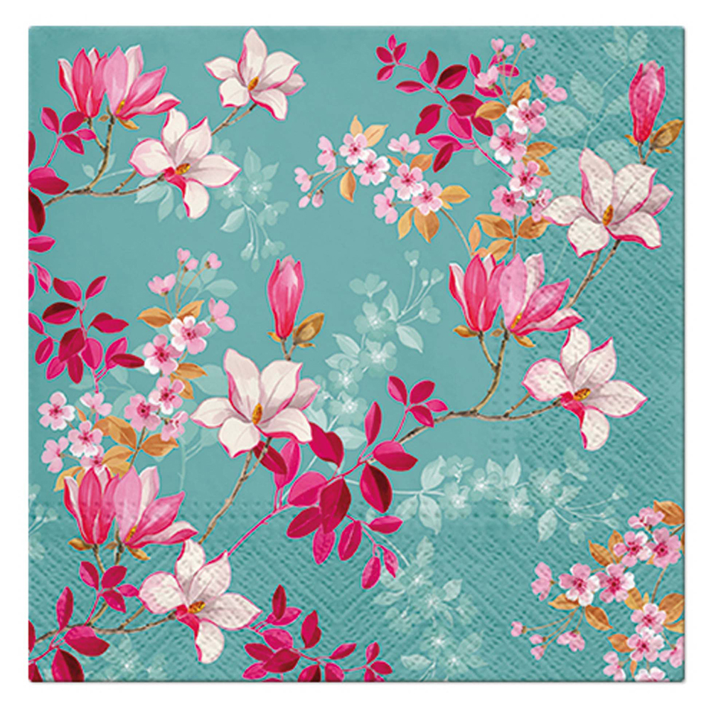 new-magnolia-design-3-ply-paper-napkins-set-of-20-pieces-33cm-x-33cm