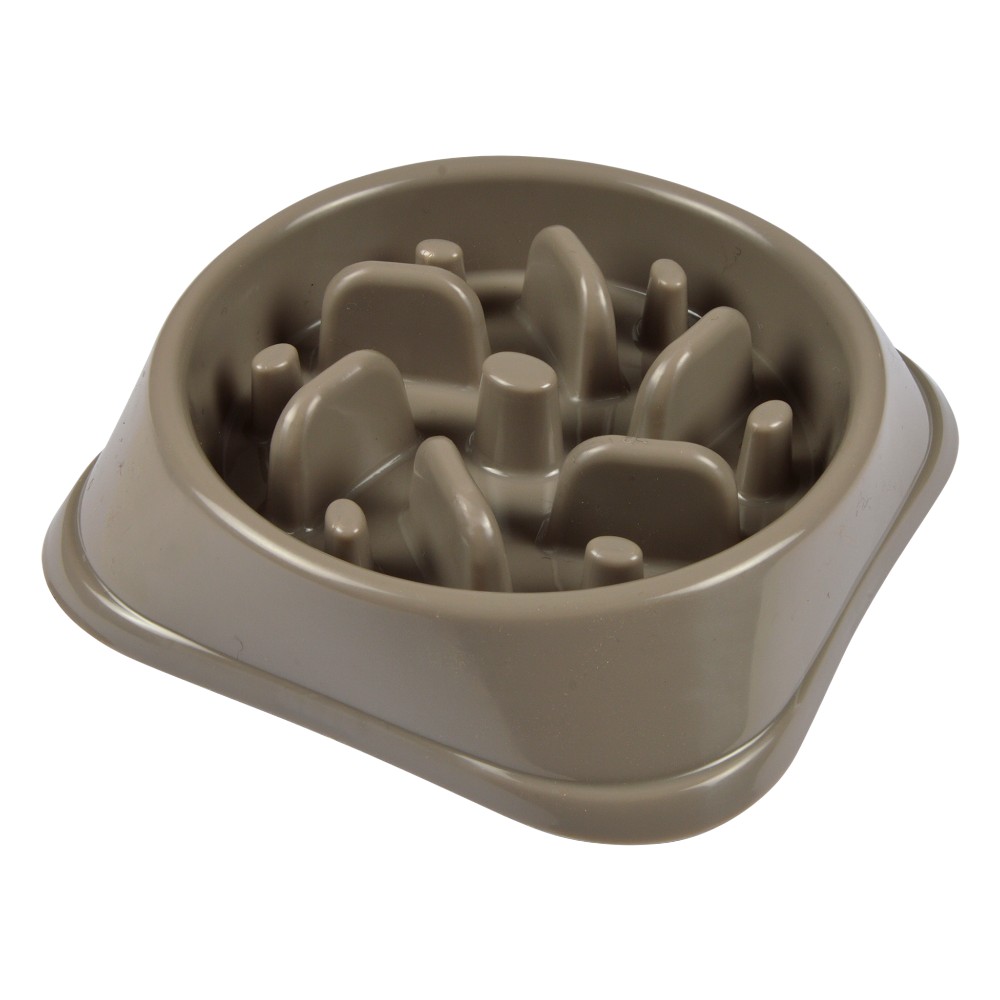 bowl-slow-feeding-pet-plastic-d20-cm-x-4-5-cm-taupe