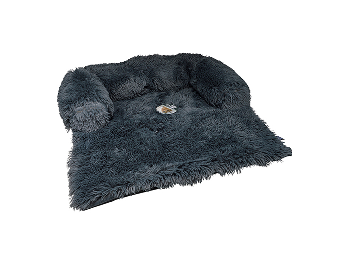fluffy-polyester-sofa-sofa-cover-with-bolster-bluish-grey-100cm-85cm-x-15cm