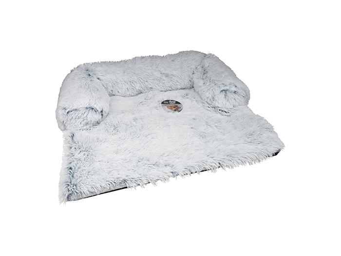 fluffy-polyester-sofa-sofa-cover-with-bolster-heather-white-100cm-85cm-x-15cm