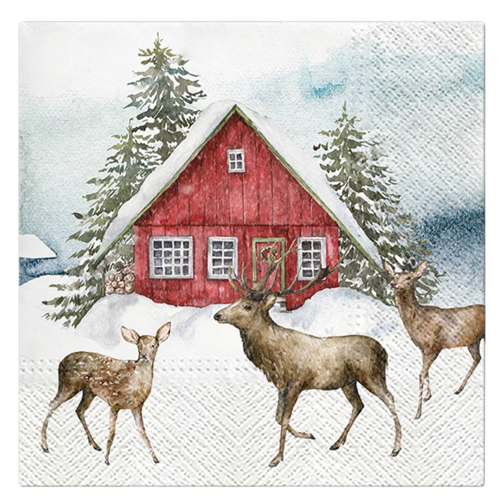 set-of-20-red-house-in-the-snow-paper-napkins-33x33