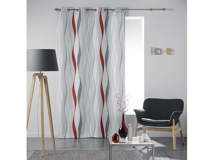 ondulys-printed-polyester-eylet-curtain-140-x-260-cm-red-and-grey