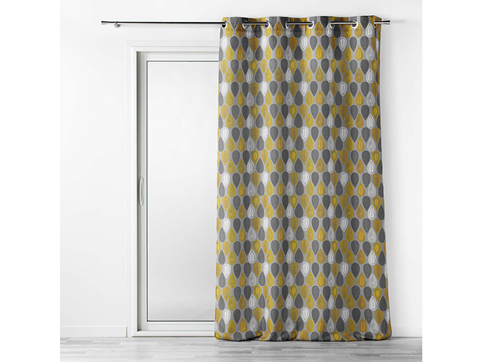 palpito-printed-polyester-eyelet-curtain-140-x-260-cm-grey-and-yellow