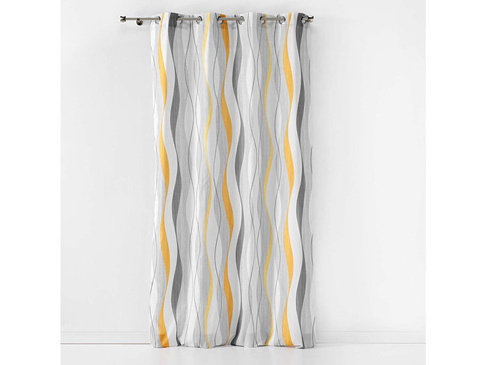 ondulys-printed-polyester-eyelet-curtain-yellow-and-white-140cm-x-260cm