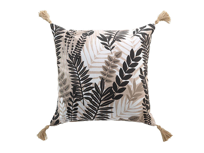feuillane-printed-cotton-square-sofa-cushion-with-tassels-45-x-45-cm