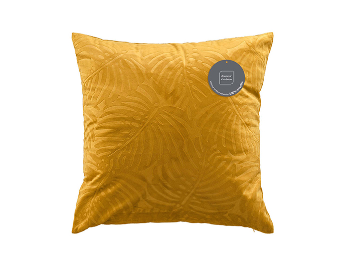 analia-velvet-embossed-square-sofa-cushion-ochre-yellow-50cm-x-50cm