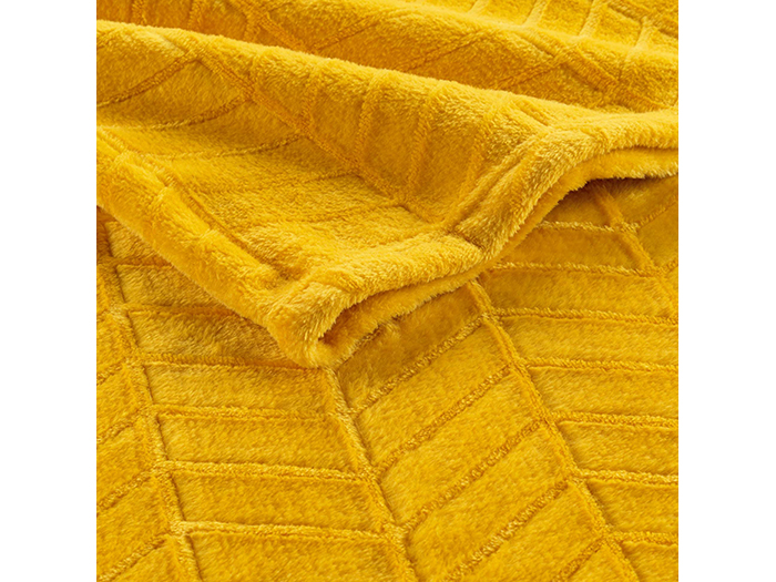 arya-embossed-flannel-blanket-yellow-180cm-x-220cm