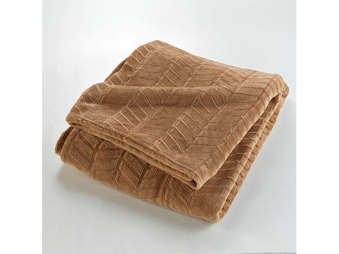 arya-embossed-flannel-blanket-brown-180cm-x-220cm