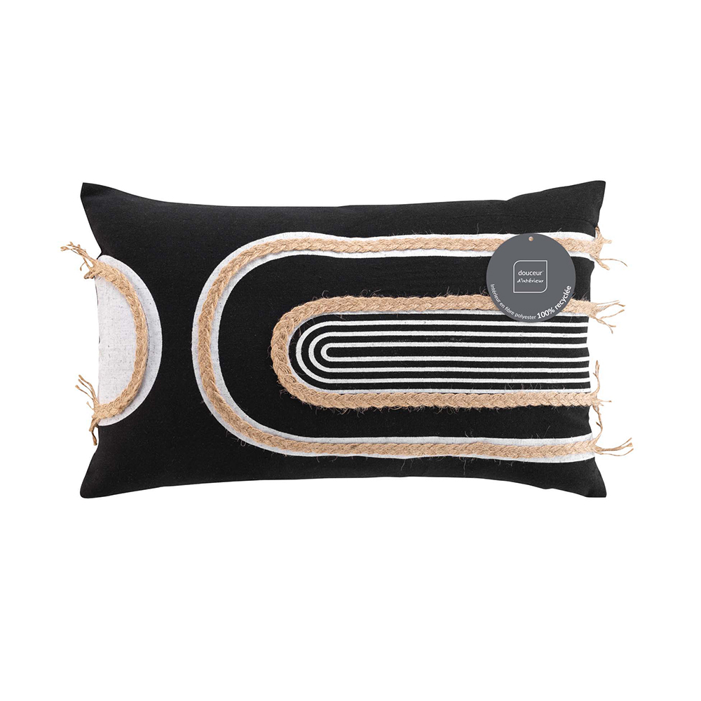 milazzo-rectangular-cushion-polycotton-jute-black-30cm-x-50cm