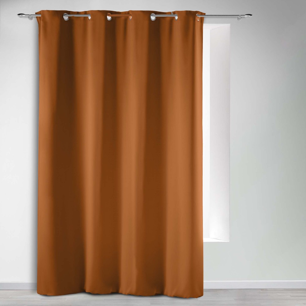 curtain-with-eyelets-plain-blackout-occult-camel-brown-135-cm-x-240-cm