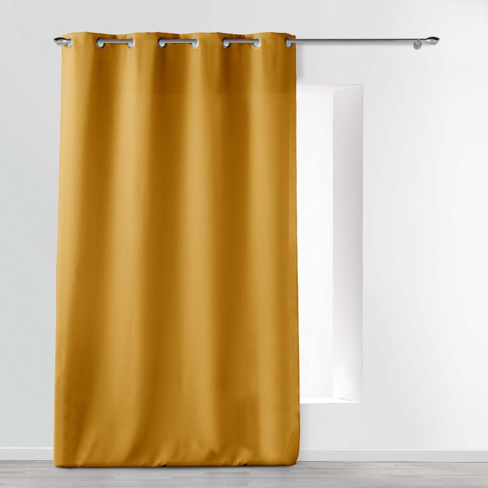 curtain-with-eyelets-plain-polyester-essential-brownish-yellow-140-cm-x-260-cm