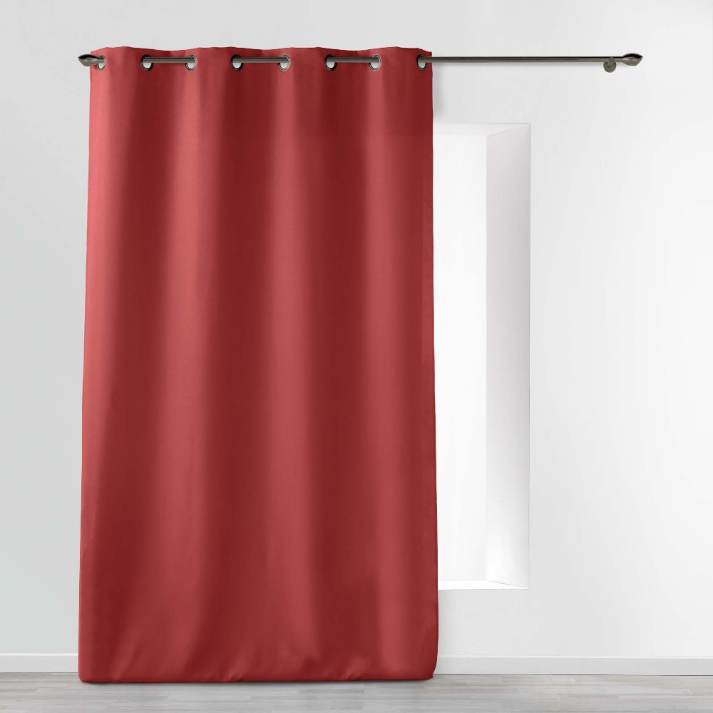 curtain-with-eyelets-plain-polyester-essential-pomegranate-140-cm-x-260-cm