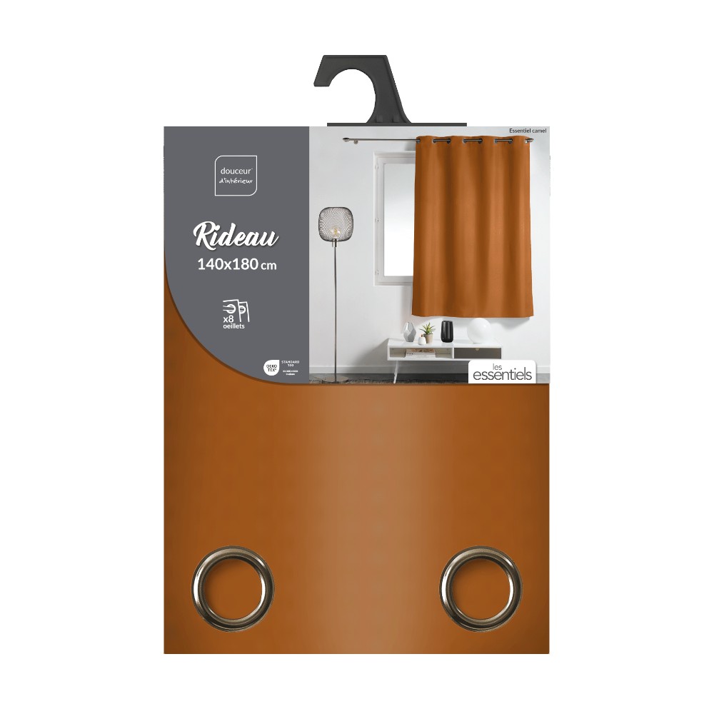 curtain-with-eyelets-plain-polyester-essential-camel-brown-140-cm-x-180-cm