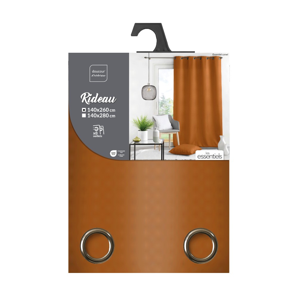 curtain-with-eyelets-plain-polyester-essential-camel-brown-140-cm-x-260-cm