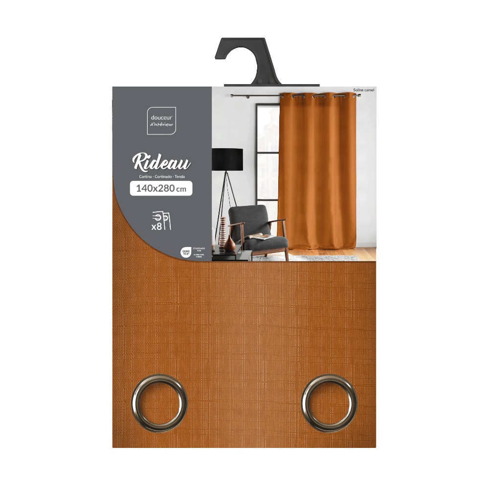 curtain-with-eyelets-plain-polyester-essential-camel-brown-140-cm-x-280-cm