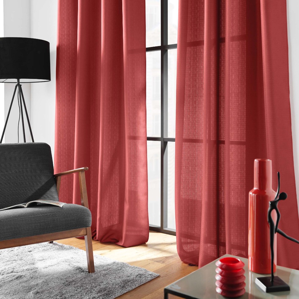 essential-plain-polyester-eyelet-curtain-red-140-x-280-cm