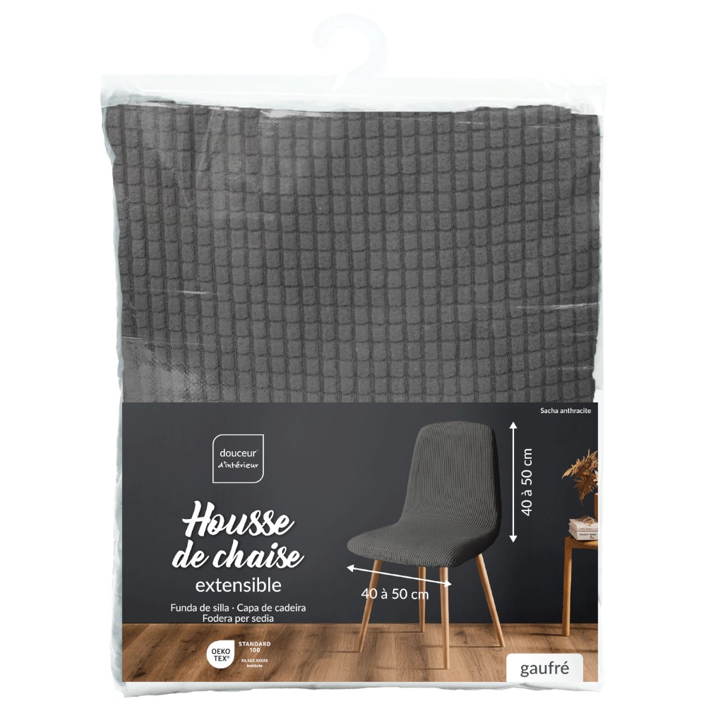 scandinavian-waffled-stretch-polyester-chair-cover-anthracite-40–50-cm