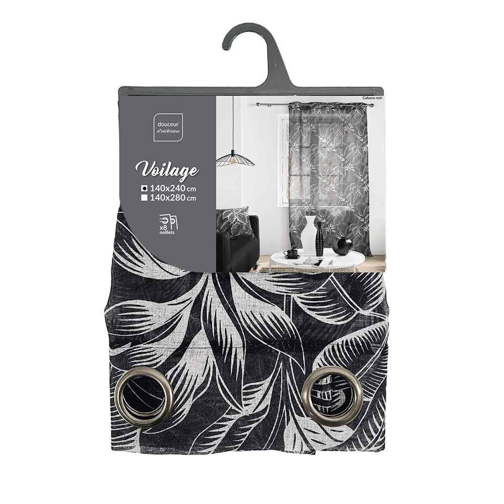 cabana-leaves-design-eyelet-printed-net-curtain-black-140cm-x-240cm