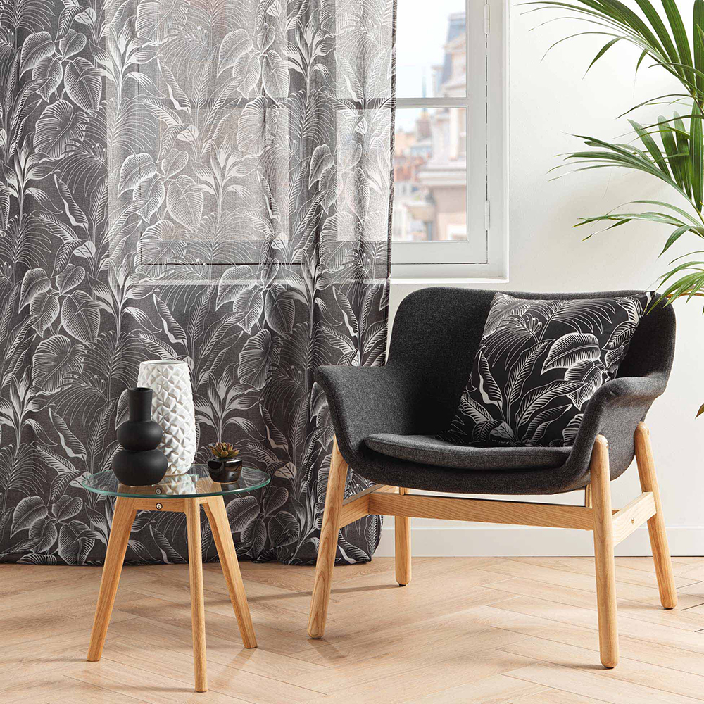 cabana-leaves-design-eyelet-printed-net-curtain-black-140cm-x-240cm