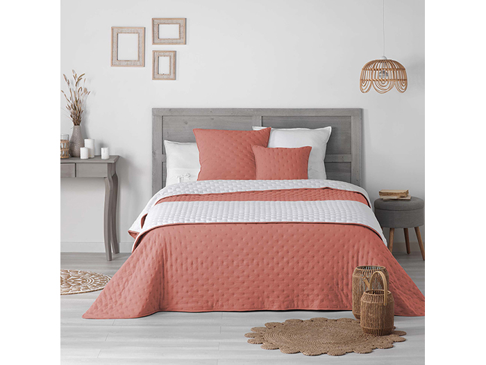 mellow-microfiber-bedspread-for-double-bed-orange-white-240cm-x-260cm