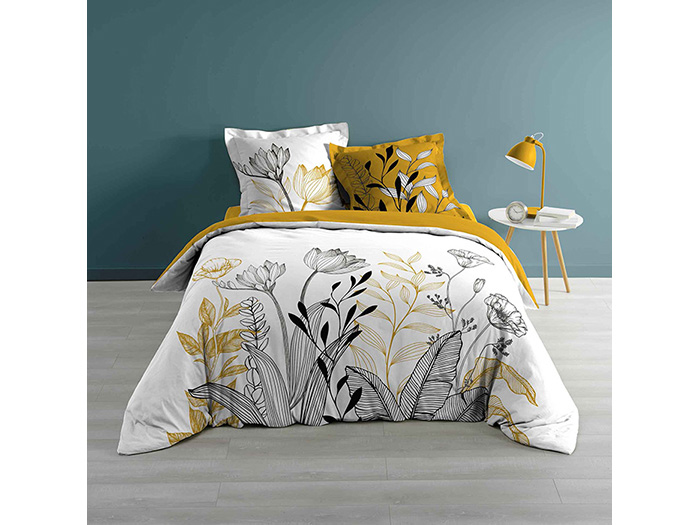 amelina-reversible-cotton-duvet-cover-set-of-3-pieces-240-x-220-cm-mustard-yellow-and-white