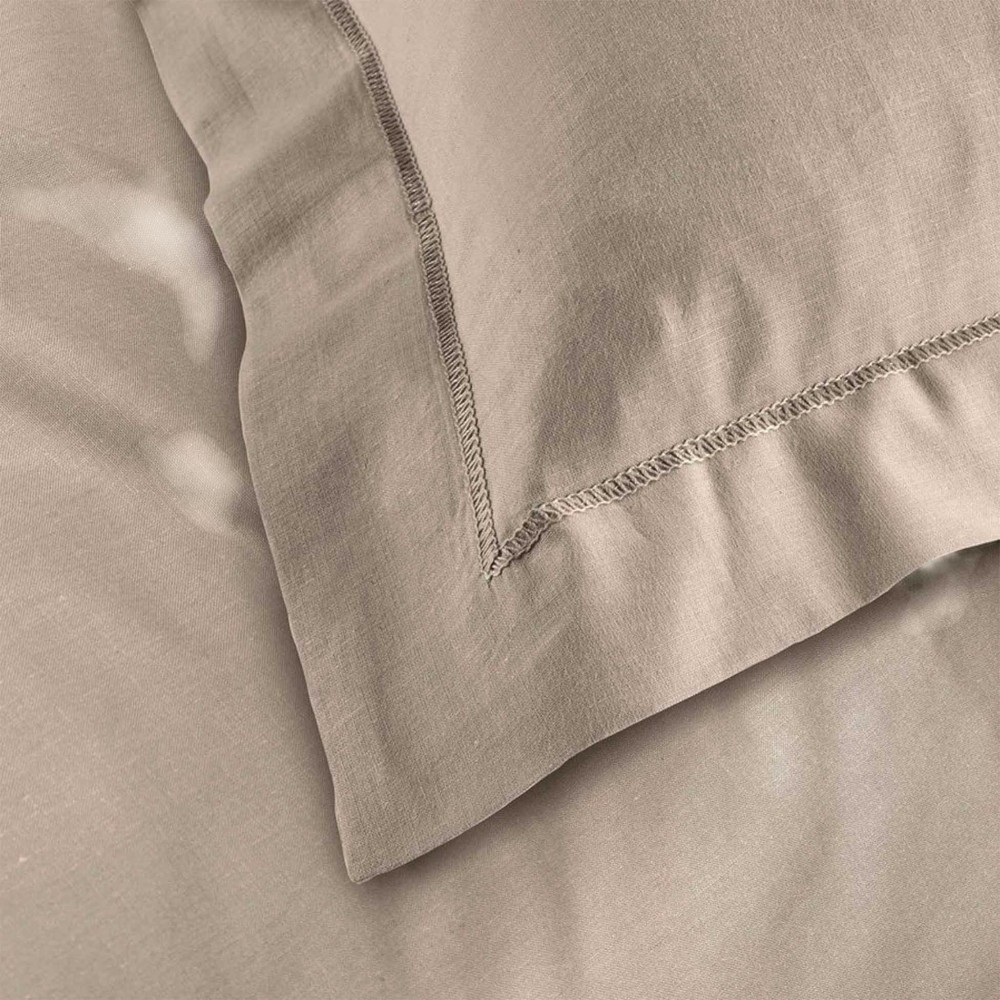 lina-oxford-plain-cotton-pillowcase-sand-50-×-70-cm