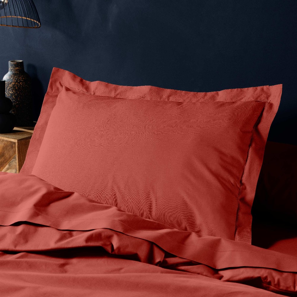 oxford-pillowcase-50-x-70-cm-plain-57-threads-lina-terracotta