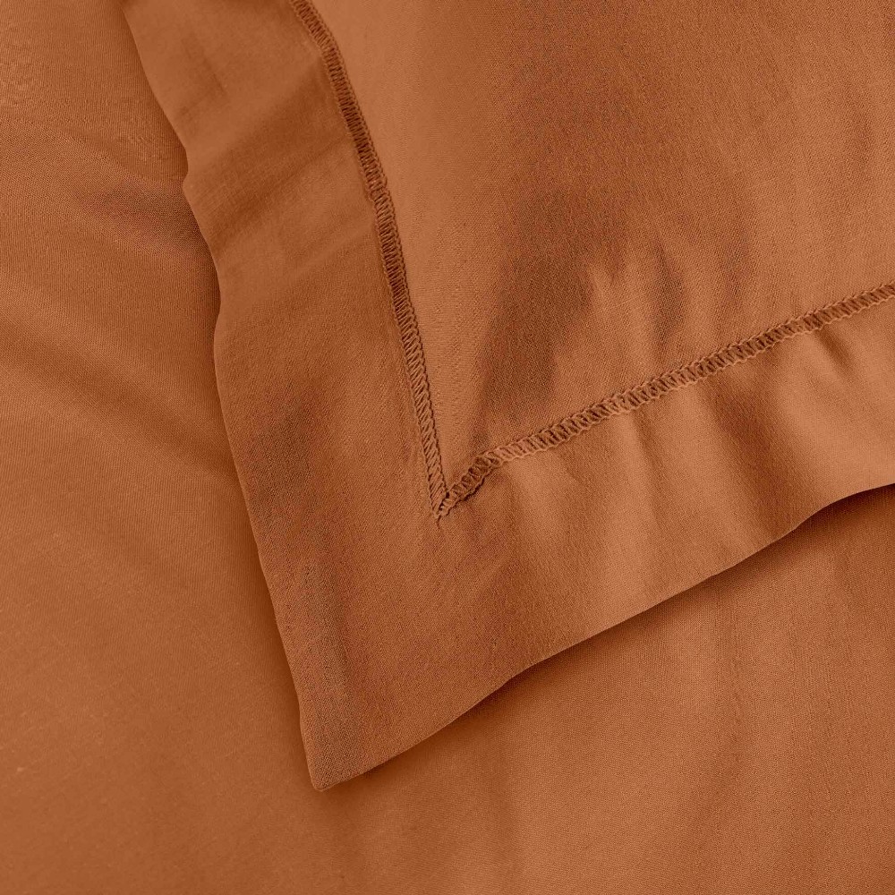 lina-oxford-plain-cotton-pillowcase-caramel-50-×-70-cm