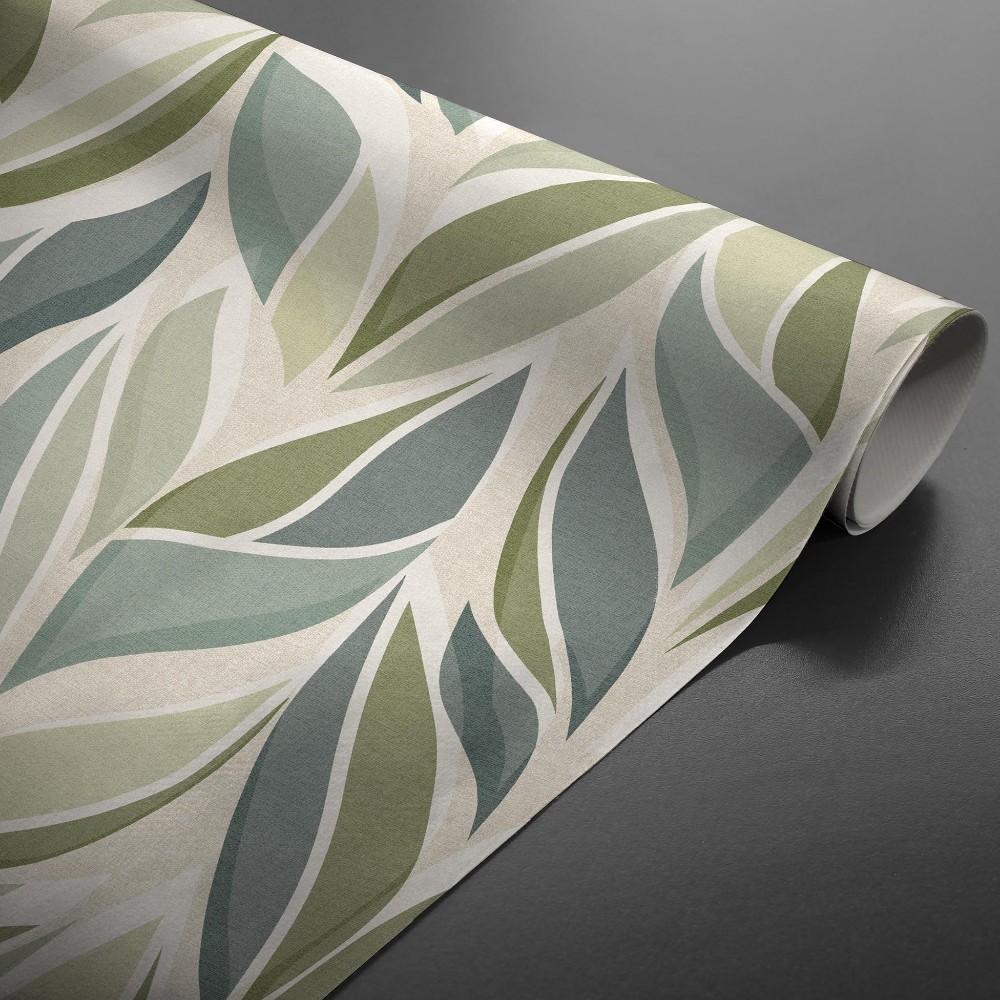 calico-printed-pvc-tablecloth-roll-–-green-leaf-design-–-1-40-×-20-m